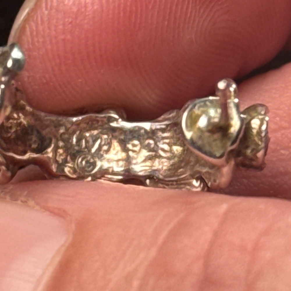 Silver 925 Rose‎ Hoop Earrings - Picture 5 of 6